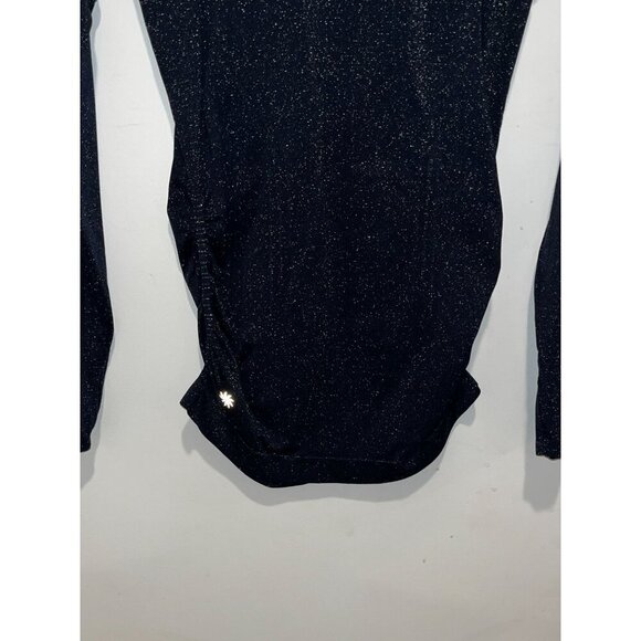 Athleta Blue Long Sleeve Crew Neck Sparkle Pullover Women's Top Size XS - Picture 3 of 8